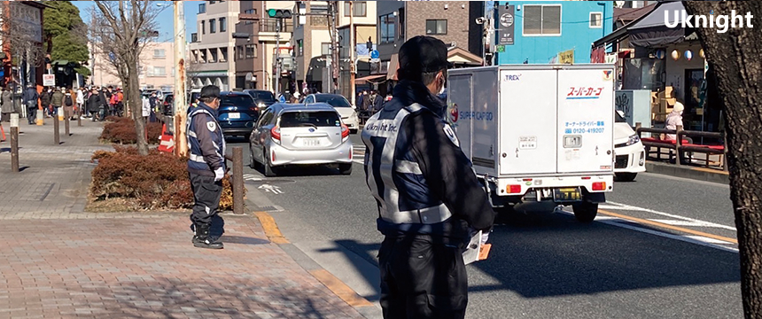 日野市内にて交通誘導警備業務を実施致しました。