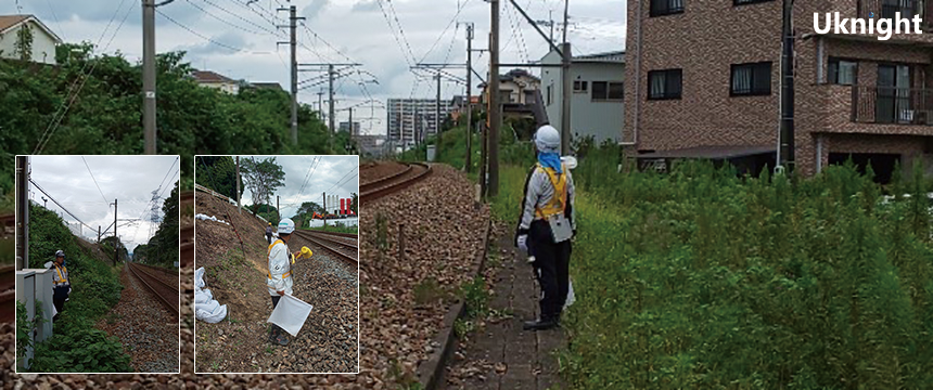 JR天拝山駅－原田駅間にて列車監視業務を実施致しました。
