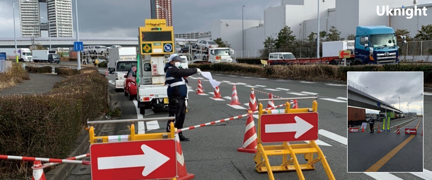 福岡市東区にて交通誘導警備業務を実施致しました。