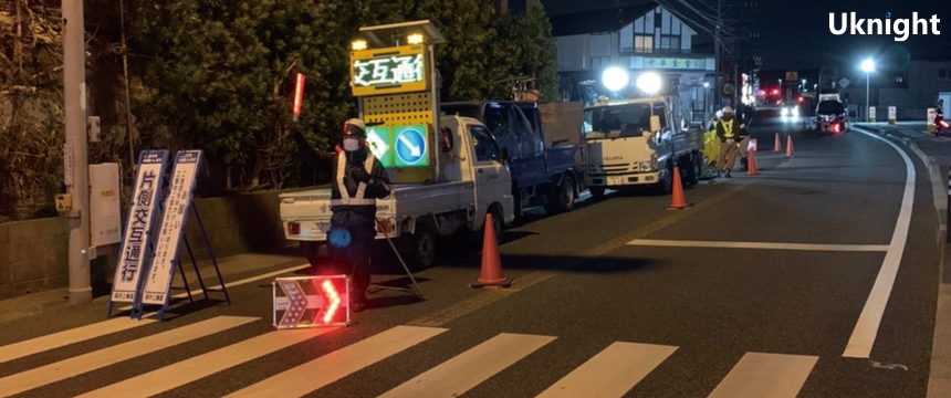 糸島市にて交通誘導警備業務を実施致しました。