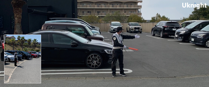 福岡市西区にて駐車場警備業務を実施致しました。