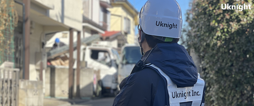 小平市内にて交通誘導警備業務を実施致しました。