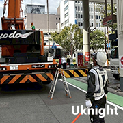 西区内にて駐車場警備業務を実施致しました。